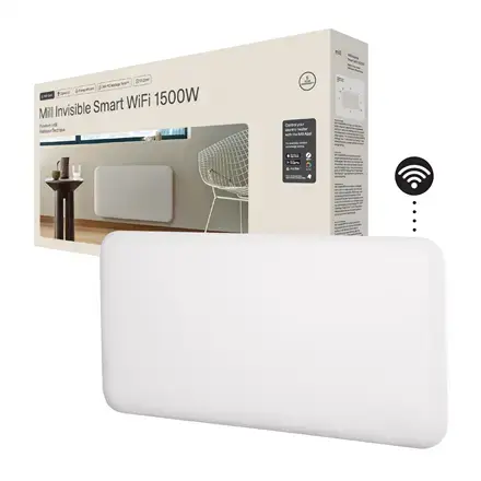 Mill Invisible Smart WiFi Heater  PA1500WIFI4  Panel Heater  1500 W  Suitable for rooms up to 18-22 m  White  IPX4