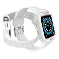 Protect Strap Band Band with Case for Apple Watch 7 | SE (41|40 | 38mm) Case Armored Watch Cover White Foto 3