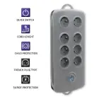 Qoltec Surge protector | 8 sockets | 2.5m | Grey — Foto 4