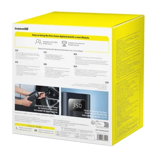 Baseus PrimeTrip VA1 2-in-1 pump with flashlight black Foto 9