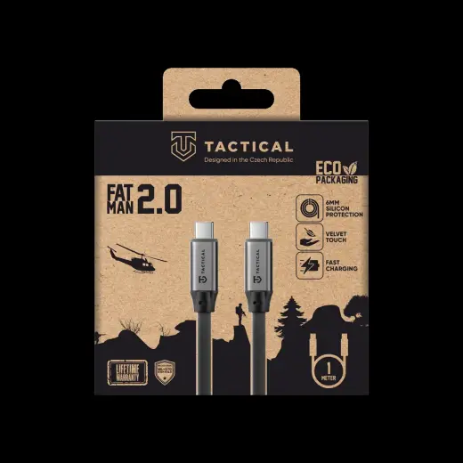 Tactical Fat Man 2.0 Cable USB-C|USB-C 1m Grey