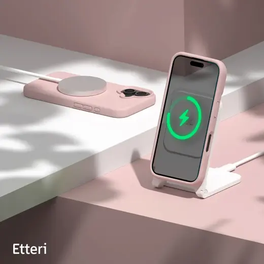 Силиконовый чехол для телефона Etteri для iPhone 16 Plus светло-розовый Фото num