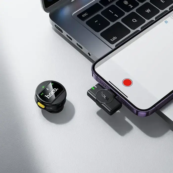 Wireless microphone Lightning Hoco L21 black Foto 7