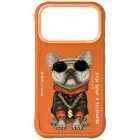 Etui Nimmy Glasses Cool Dog do iPhone 17  Pro Max pomarańczowy Foto 1