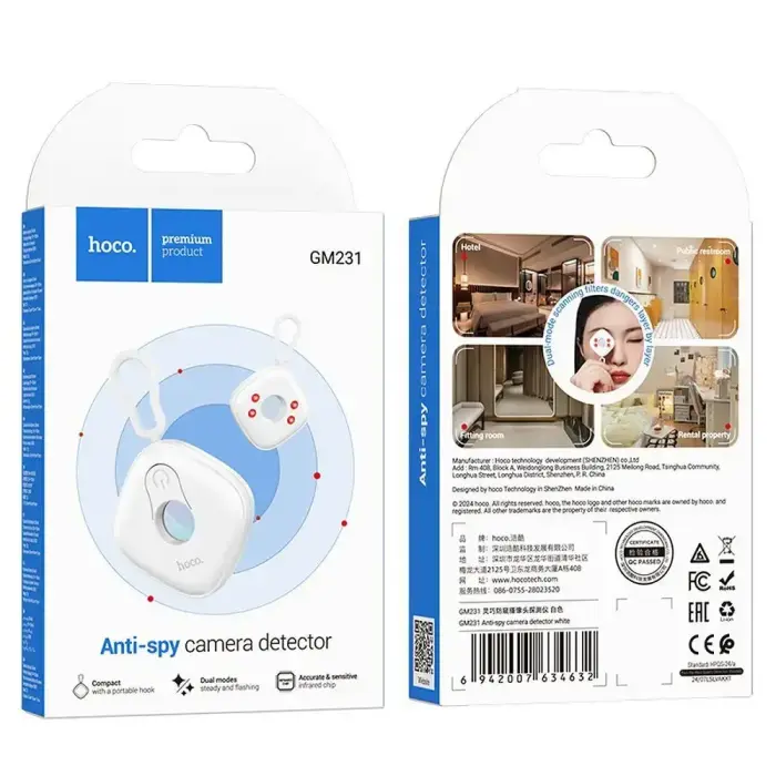 Anti-spy camera detector Hoco GM231 white Foto 9