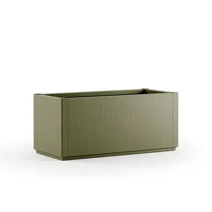 Rectangular flower box Ethica 80x36x35cm green
