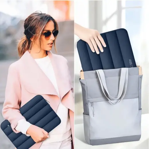 Tech-Protett Fluffy Laptop Bag 15-16 - Navy Blue Photo