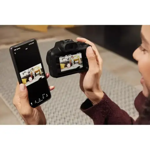 Canon Camera EOS R100 + RF-S RFS 18–45mm IS STM Kit black Schwarz (6052C013) Photo