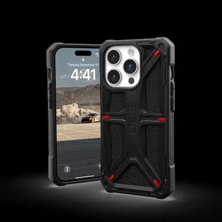 UAG Monarch - protective case for iPhone 15 Pro (kevlar black) Фото num