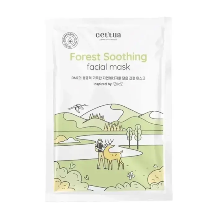 Cettua, Forest, Soothing, Sheet Mask, For Face, 20 g
