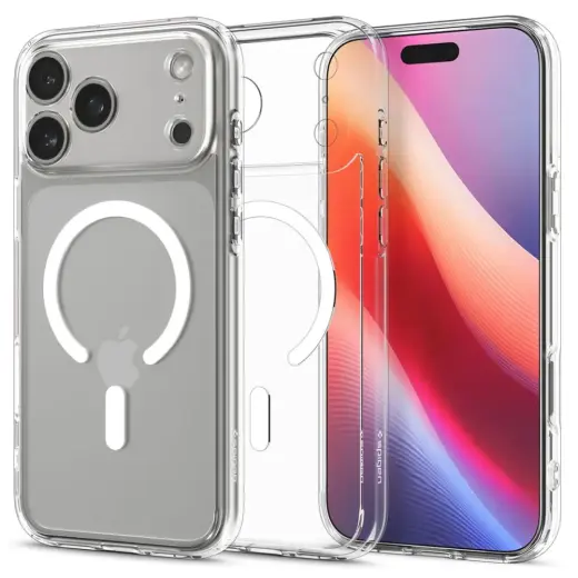 Spigen Ultra Hybrid MagSafe Case for iPhone 17 Pro - Clear and White