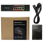 Qoltec FAST Ethernet PoE SWITCH | 8x RJ45 PoE | 2x RJ45 Uplink | 120W | 10/100 Mb/s Foto 11