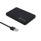 Qoltec External Hard Drive Case HDD/SSD 2.5'' SATA3 | USB 2.0 | Black Foto 1