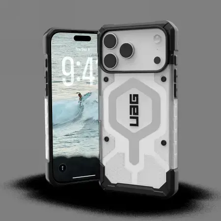 UAG Pathfinder Clear MagSafe Case for iPhone 17 Pro Max - White and Gray