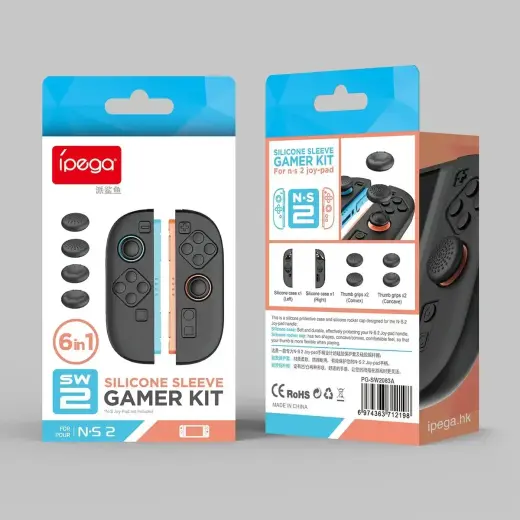 iPega SW2083A Silicone JoyCon Controller Covers for Nintendo Switch 2 Black Foto 2