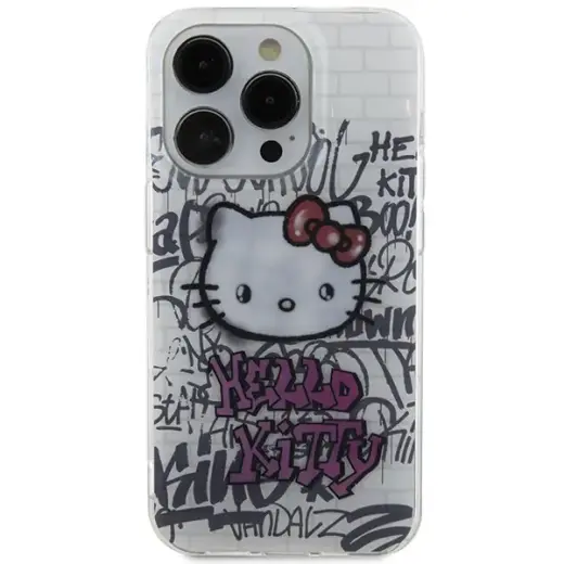 Hello Kitty HKHCP13XHDGPHT iPhone 13 Pro Max 6.7" biały|white hardcase IML Kitty On Bricks Graffiti Фото num