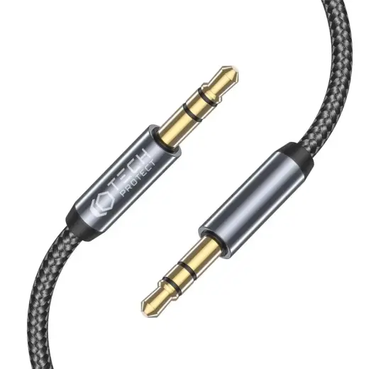 Tech-Protect UltraBoost cable 3.5mm mini jack | 3.5mm mini jack 1.5m - black Photo