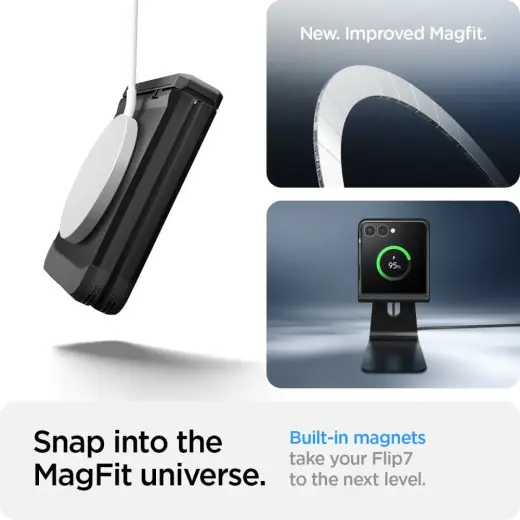 SPIGEN TOUGH ARMOR PRO MAG MAGSAFE GALAXY Z FLIP 7 BLACK Фото num