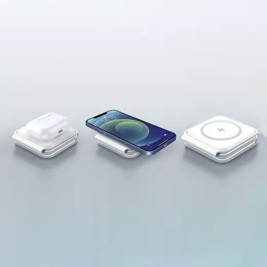 Dudao A11N 15W 3in1 inductive charger - white Фото num