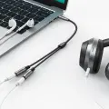 UGREEN AUX audio sadalītājs ar jack 3,5 mm kabeli, 20 cm (sudraba krāsā) Foto 2