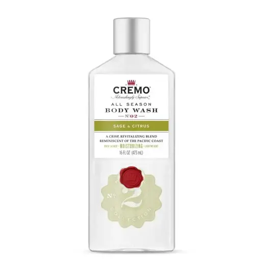 Cremo Sage & Citrus Body Wash Shower Gel - 473Ml in Clear Photo