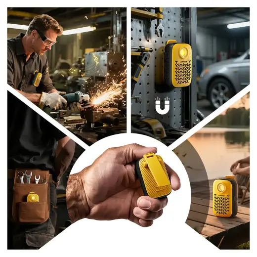 Joyroom Maya JR-MS03 portable Bluetooth speaker with built-in flashlight, resistant - yellow Foto 7