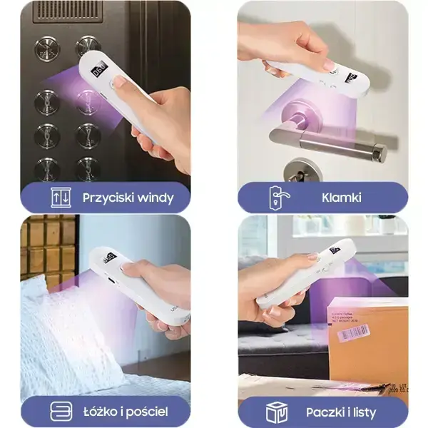 USAMS Mini UV-C Disinfecting Lamp Handheld Sterilizer white ZB159XDD01 (US-ZB159) Foto 8