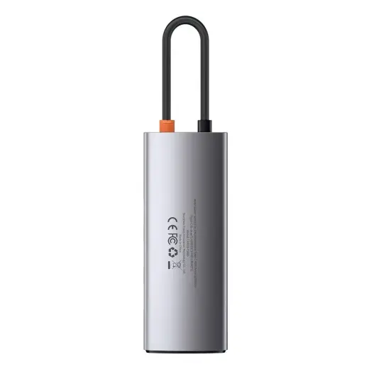 Baseus Metal Gleam 6in1 multifunctional HUB USB Type C - USB Type C Power Delivery 100 W | HDMI 4K 30 Hz | 3x USB 3.2 Gen 1 | RJ45 1 Gbps (CAHUB-CW0G) Foto 24